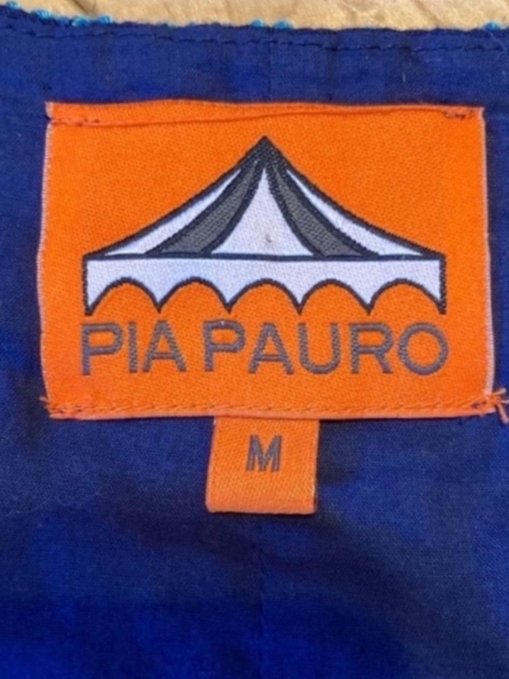 Pia Pauro Blue Embroidered Beaded Shift Dress gorgeous details size medium - Picture 7 of 9